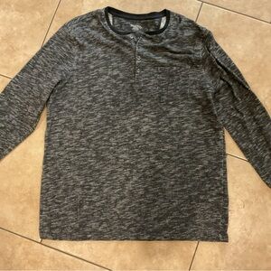 Merona Men's Charcoal Long Sleeve Henley
